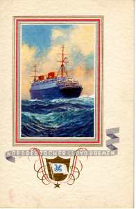 enlarge picture  - dinnercard steamer Bremen