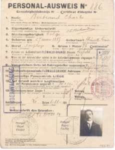 enlarge picture  - passport Belgium German
