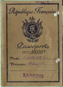 enlarge picture  - passport Saar aera French