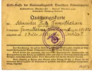 greres Bild - Versicherung NSDAP   1933