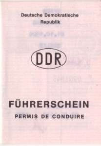 enlarge picture  - driving licence GDR 1986