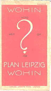 greres Bild - Landkarte Leipzig    1950