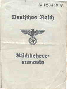 greres Bild - Ausweis Rckkehrer   1940