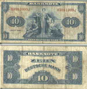 greres Bild - Geldnote 1948 B     DM 10