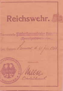 greres Bild - Ausweis Reichswehr zivil