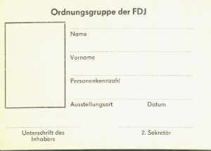greres Bild - Ausweis FDJ DDR Ordnungsg