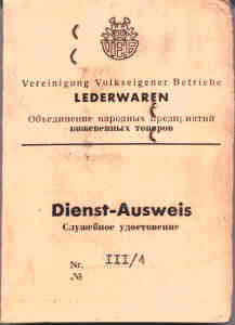 greres Bild - Ausweis DDR Werksausweis