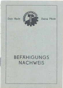 greres Bild - Befhigungs Nachweis DDR