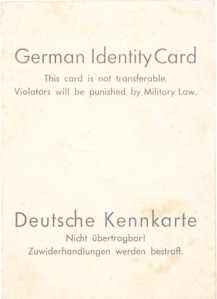greres Bild - Ausweis Schalldorf   1945