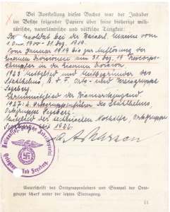 enlarge picture  - membership card NSDAP