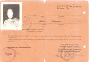 greres Bild - Ausweis NS Verfolgte 1945