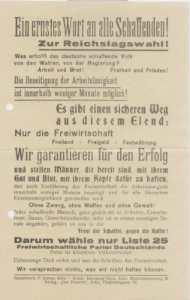 greres Bild - Wahlwerbung 1932 Freiwirt