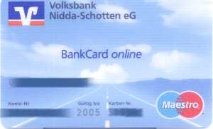 greres Bild - Geld Bankkarte Volksbank