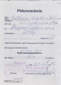 enlarge picture  - driving licence Korbach