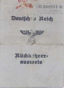 greres Bild - Ausweis Rckkehrer   1942