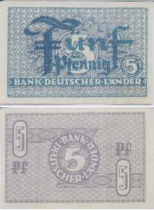 greres Bild - Geldnote 1948 BDL  05 Pfg
