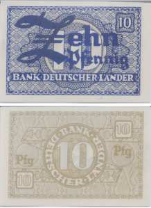 greres Bild - Geldnote 1948 BDL  10 Pfg