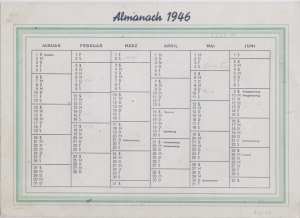 enlarge picture  - calendar 1946 Almanach