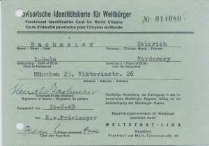 greres Bild - Ausweis Weltbrger 1949