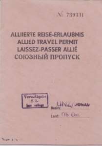 enlarge picture  - passport Austria Allied
