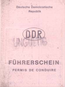 greres Bild - Fhrerschein DDR 1982