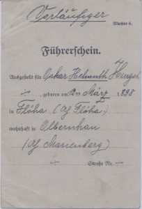 greres Bild - Fhrerschein 1922 Chemnit