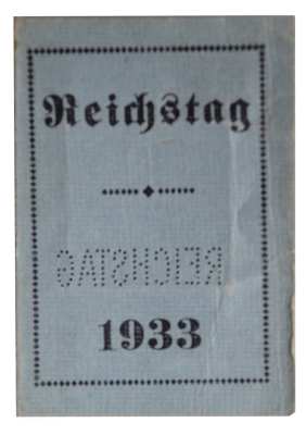 greres Bild - Ausweis Reichstag Partei