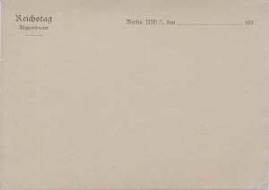 greres Bild - Postkarte Reichstag Abgeo