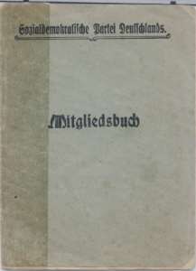 greres Bild - Mitgliedsbuch SPD    1929