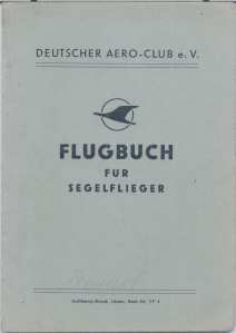 enlarge picture  - log book glider German