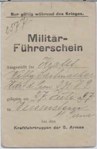 greres Bild - Fhrerschein 1918 Militr