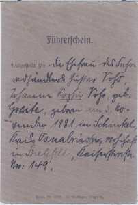 greres Bild - Fhrerschein 1911 Minden