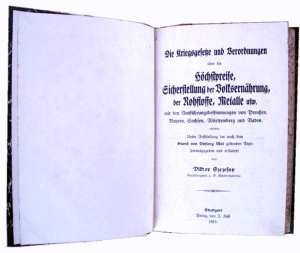 greres Bild - Buch Rationierung    1915