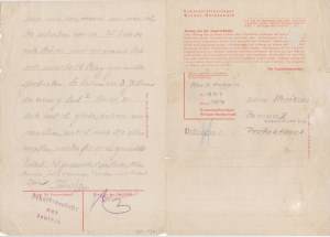 Brief aus dem Konzentrationslager Buchenwald