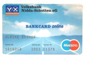 enlarge picture  - money bank card Volksbank