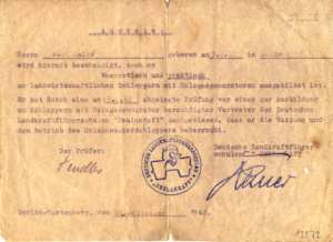 greres Bild - Fhrerschein 1942 Holzver