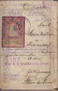 enlarge picture  - driving licence 1898 Aust