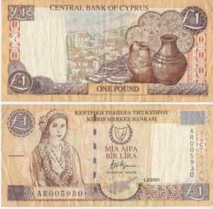 greres Bild - Geldnote Cypern 1 L  2001