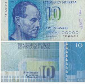 greres Bild - Geldnote Finnland 10 Mark