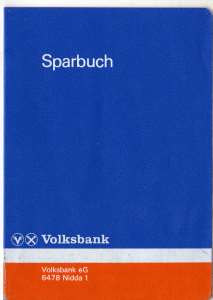 enlarge picture  - saving book Volksbank