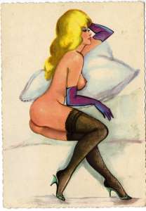enlarge picture  - postcard erotic woman