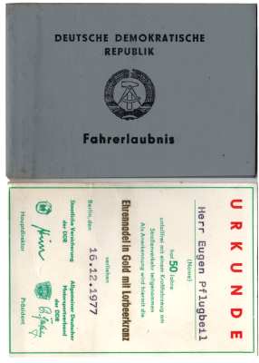enlarge picture  - driving licence GDR 1975