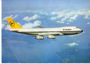 greres Bild - Postkarte Boeing 747 Jumb