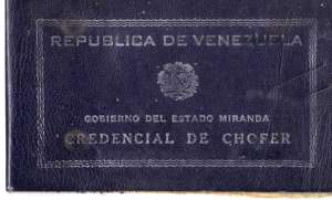 enlarge picture  - driving licence Venezuela