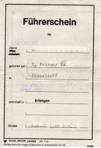 enlarge picture  - driving licence ErlangenA