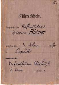 enlarge picture  - driving licence WW1 1915