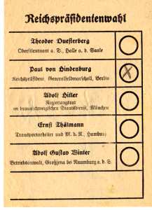 greres Bild - Wahlzettel Reichsprsiden