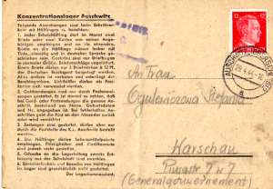 greres Bild - Brief Konzentrationslager