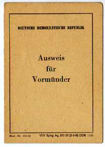 greres Bild - Ausweis DDR Vormund 1967