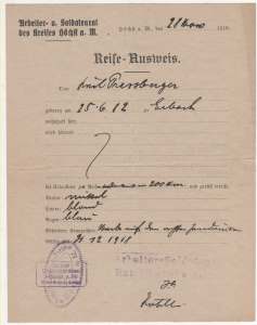greres Bild - Ausweis Soldatenrat 1918